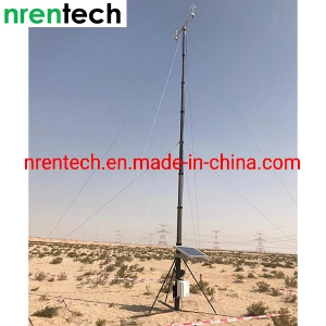 10m Aluminum Manual Crank up Telescopic Mast 20kg Payloads, Antenna Mast, Mobile Telescoping Mast